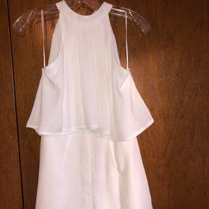 White flowy ROMPER with layer